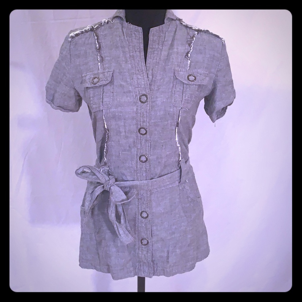 Tunic button down shirt